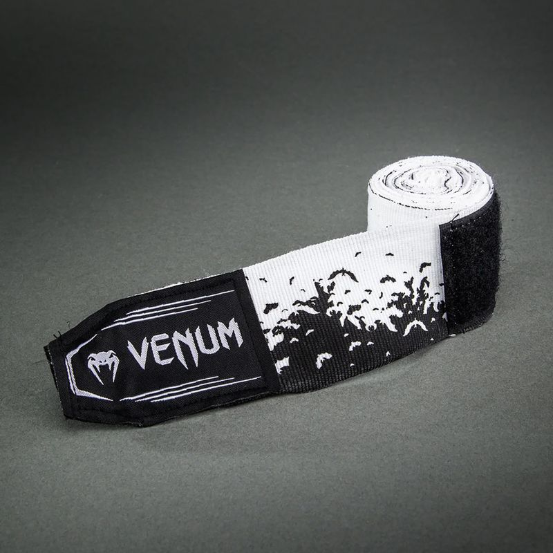 Bandaje de box Venum Bats Night Handwraps 400 cm black/white 3