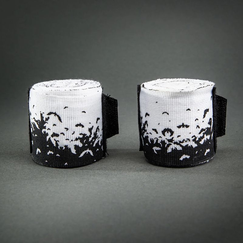 Bandaje de box Venum Bats Night Handwraps 450 cm black/white 2