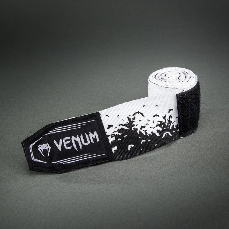 Bandaje de box Venum Bats Night Handwraps 450 cm black/white 3