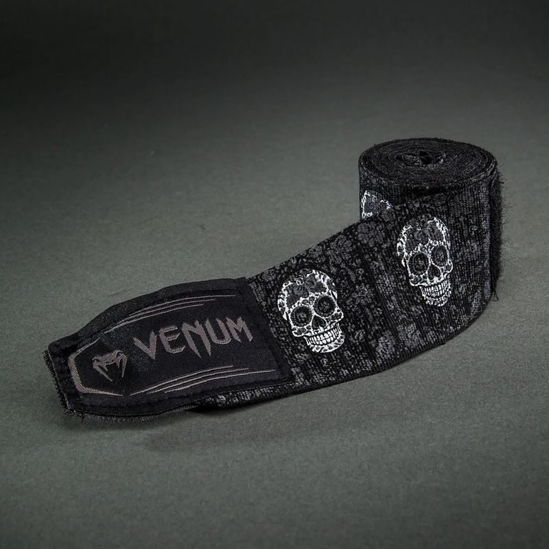 Bandaje de box Venum Santa Muerte Handwraps 250 cm black/white 3
