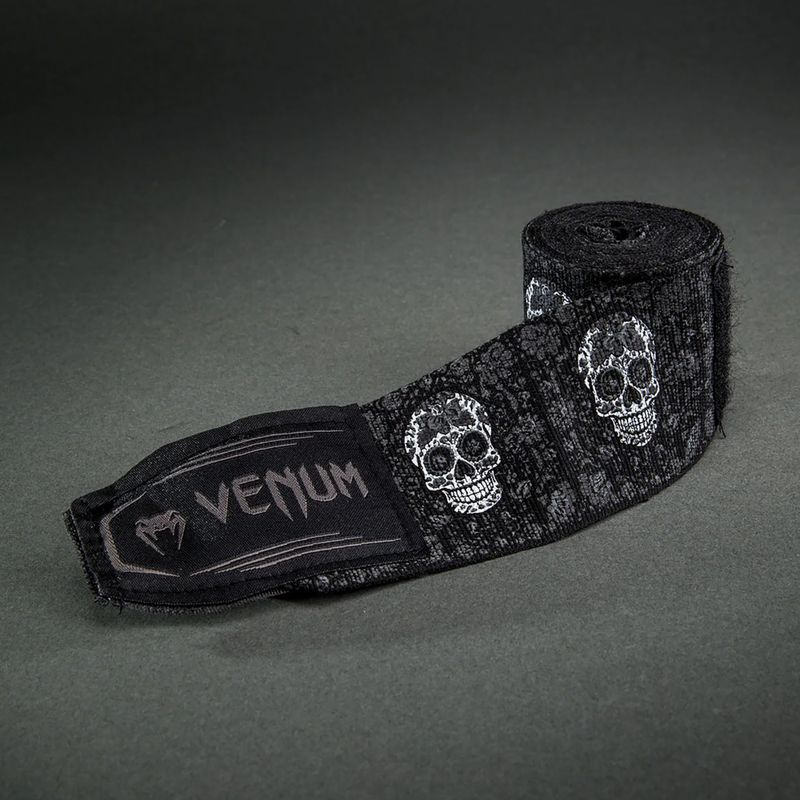 Bandaje de box Venum Santa Muerte Handwraps 400 cm black/white 3