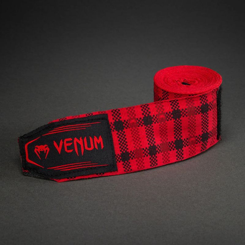 Bandaje de box Venum Tartan Handwraps 400 cm fury red 3