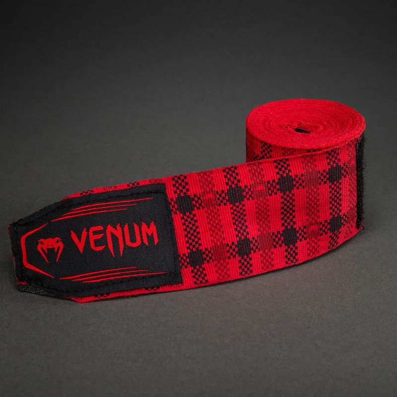 Bandaje de box Venum Tartan Handwraps 450 cm fury red 3