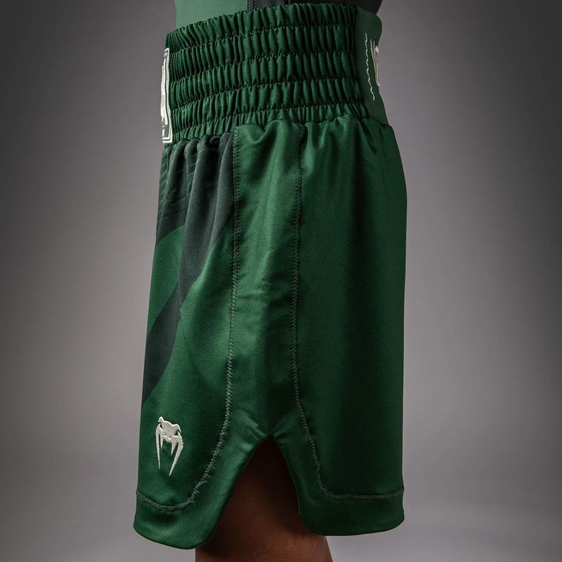 Pantaloni scurți de antrenament pentru copii Venum Attack Kids Boxing forest green/off white 5