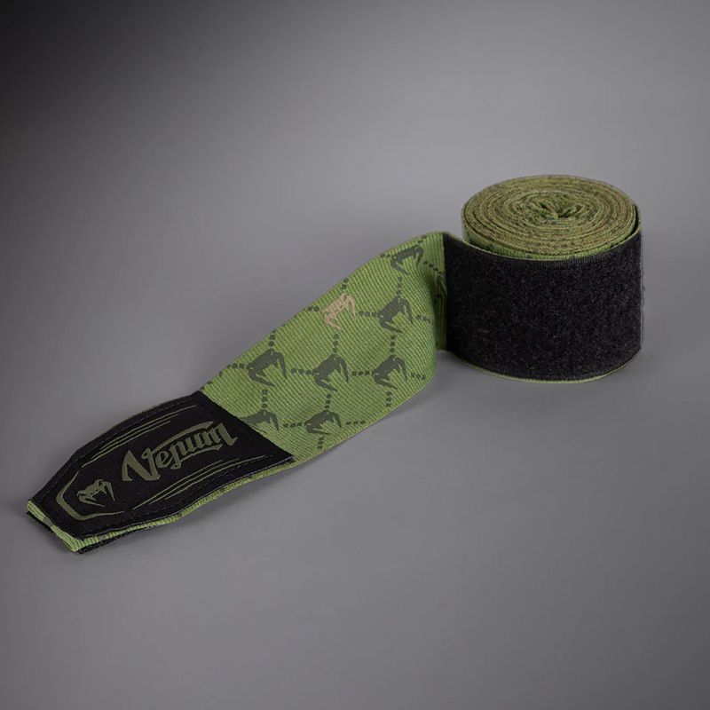 Bandaje de box Venum Monogram Hand Wraps Advanced 250 cm khaki 3