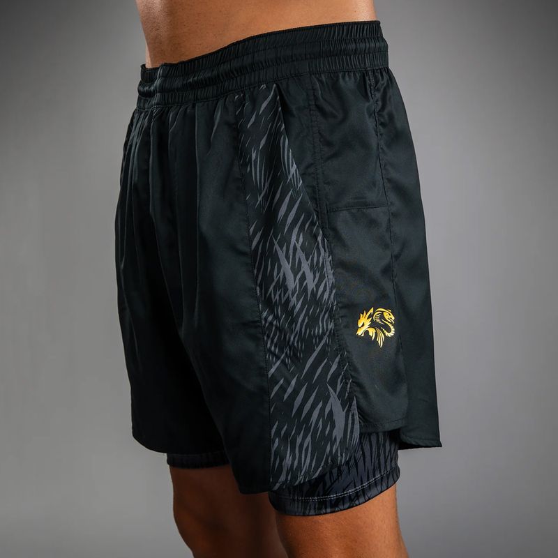 Pantaloni scurți de antrenament pentru bărbați Venum x Chimaev Training black/grey 7