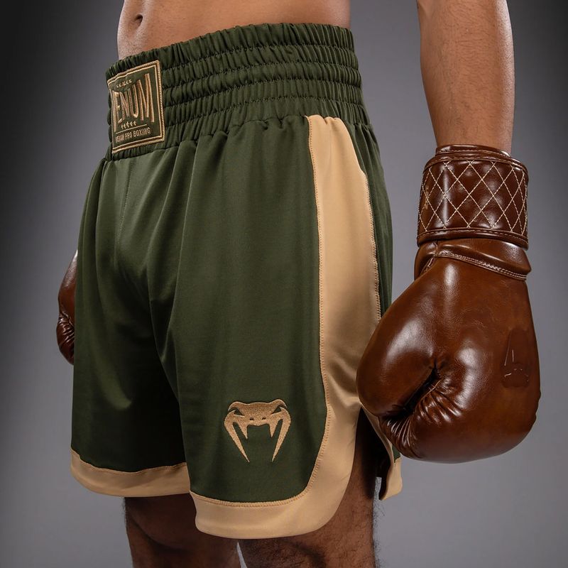 Pantaloni scurți de antrenament pentru bărbați Venum Classic Boxing military green/sand 5