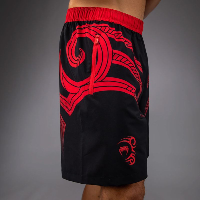 Pantaloni scurți de antrenament pentru bărbați Venum x Mike Tyson Tiger Training deep black/intense red 5
