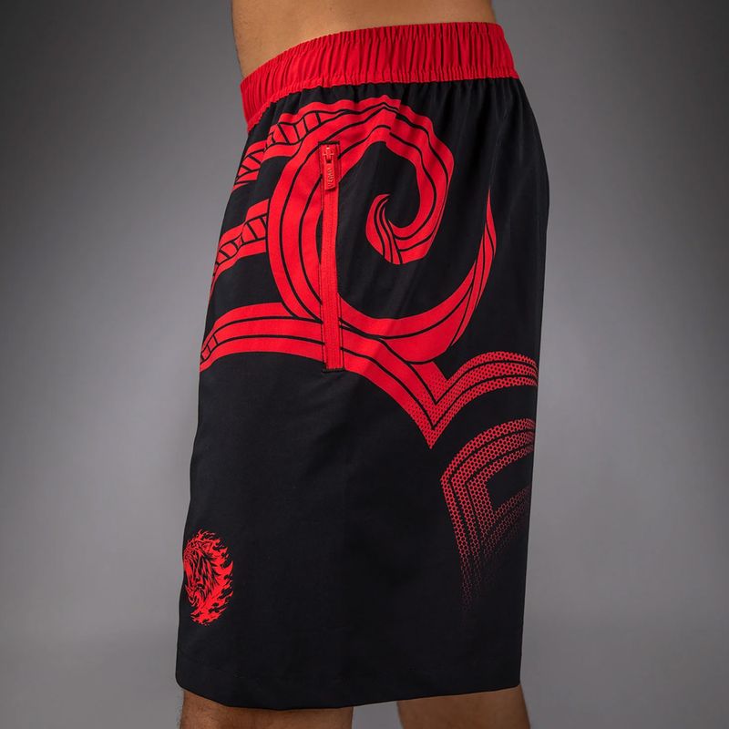 Pantaloni scurți de antrenament pentru bărbați Venum x Mike Tyson Tiger Training deep black/intense red 6