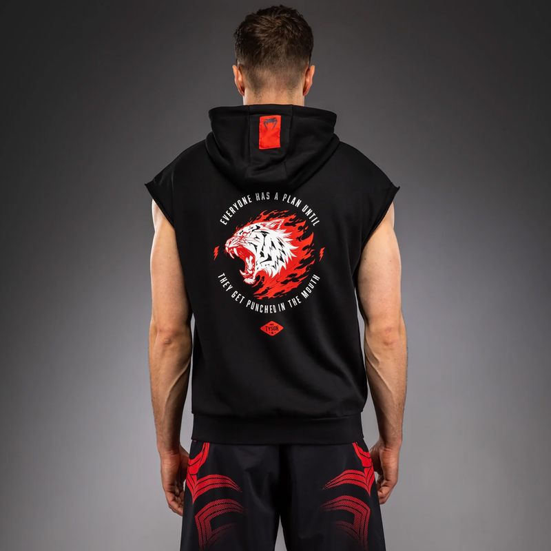 Bluză pentru bărbați Venum x Mike Tyson Tiger Sleeveless Hoodie deep black/intense red 3