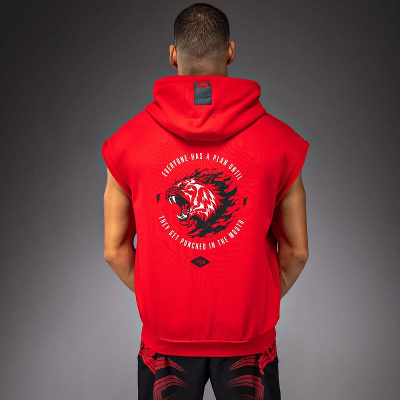 Bluză pentru bărbați Venum x Mike Tyson Tiger Sleeveless Hoodie intense red/deep black 3