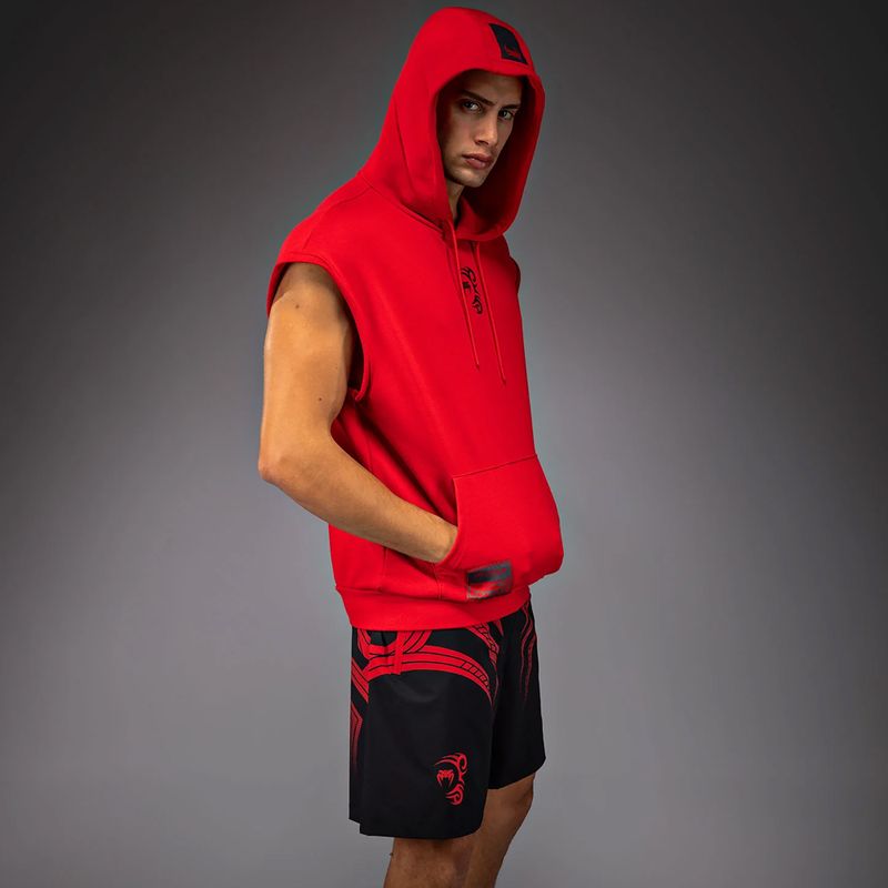Bluză pentru bărbați Venum x Mike Tyson Tiger Sleeveless Hoodie intense red/deep black 4