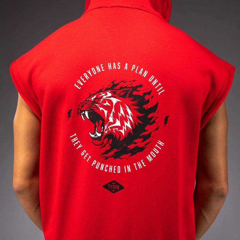Bluză pentru bărbați Venum x Mike Tyson Tiger Sleeveless Hoodie intense red/deep black 6