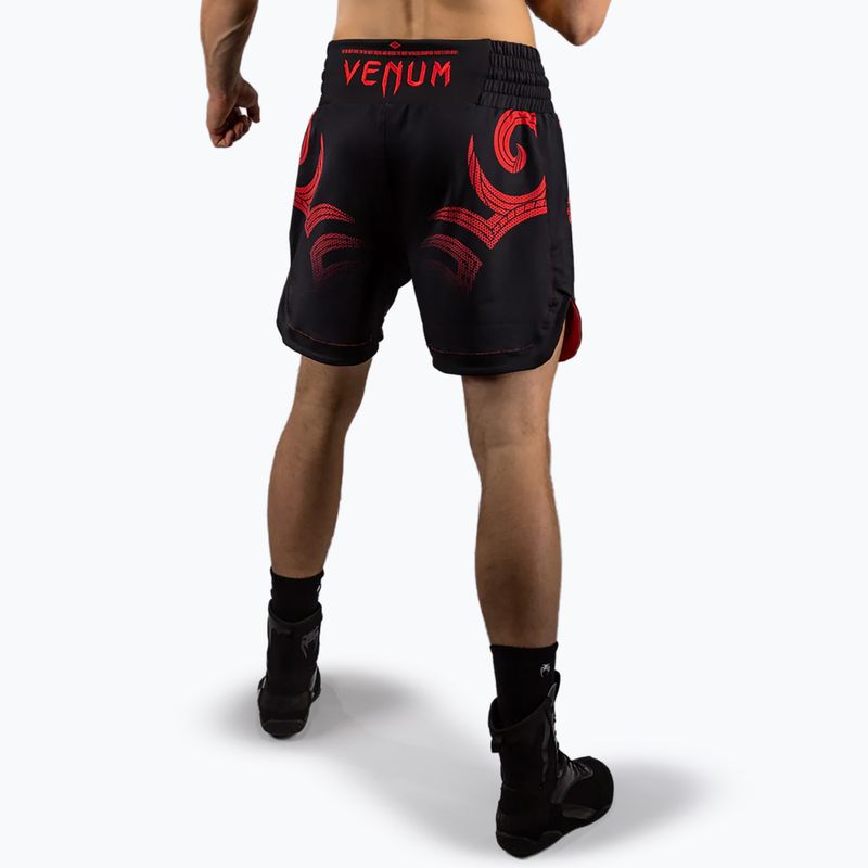 Pantaloni scurți de antrenament pentru bărbați Venum x Mike Tyson Tiger deep black/intense red 3