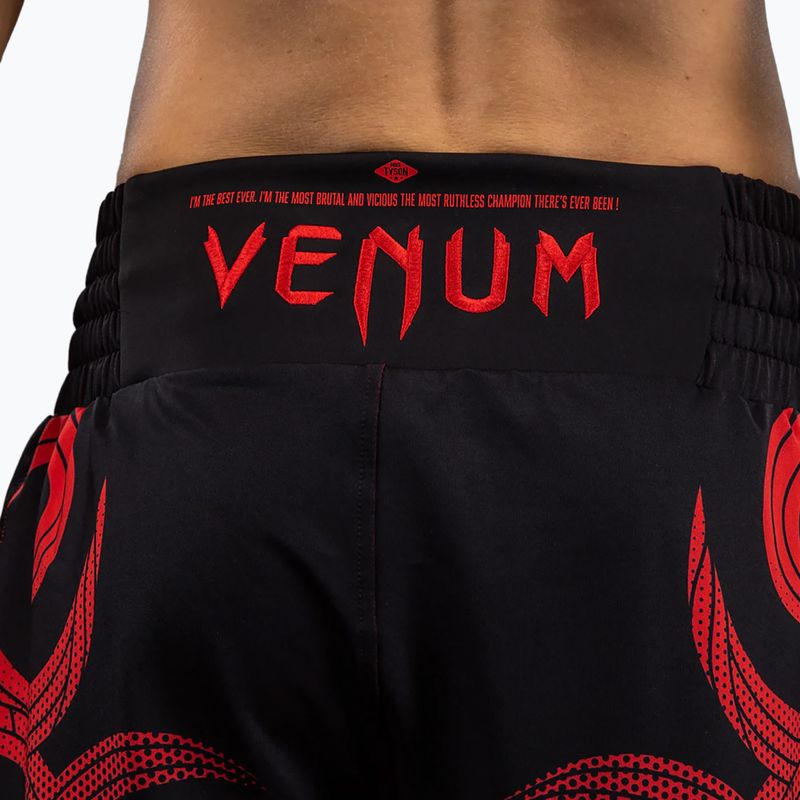 Pantaloni scurți de antrenament pentru bărbați Venum x Mike Tyson Tiger deep black/intense red 7