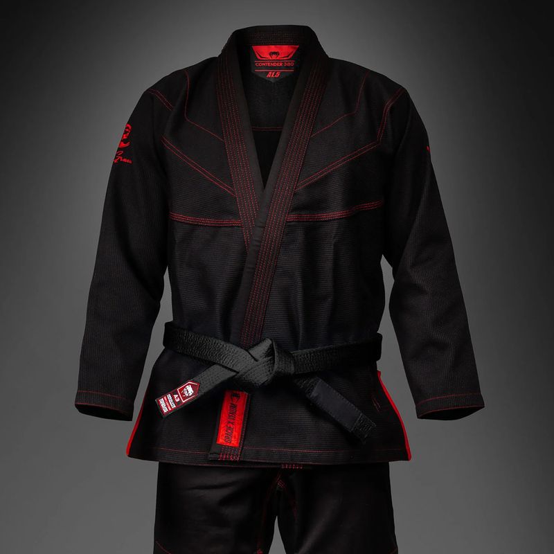 GI pentru jiu-jitsu brazilian Venum Roger Gracie Academy BJJ black/red 3