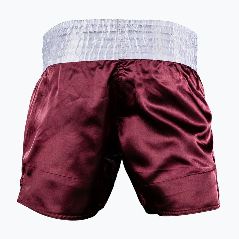 Pantaloni scurți de antrenament pentru bărbați Venum Classic Muay Thai burgundy 2
