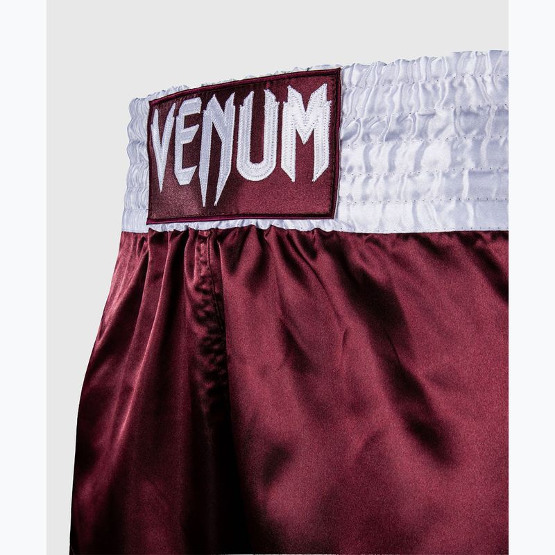 Pantaloni scurți de antrenament pentru bărbați Venum Classic Muay Thai burgundy 5