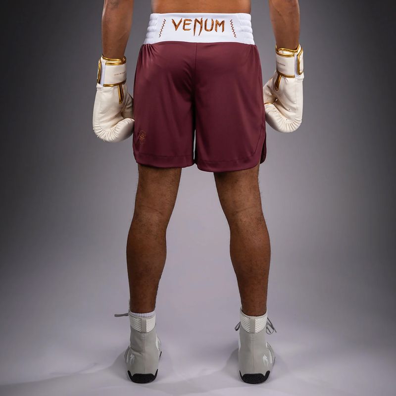 Pantaloni scurți de antrenament pentru bărbați Venum Classic Boxing burgundy 3
