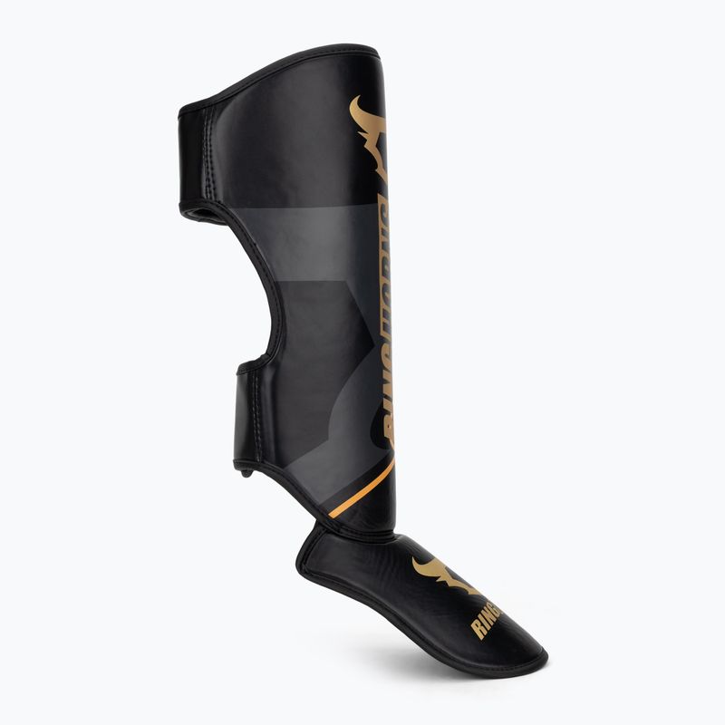 Protecții pentru tibie și picioare Venum Ringhorns Charger Shin black/gold 2