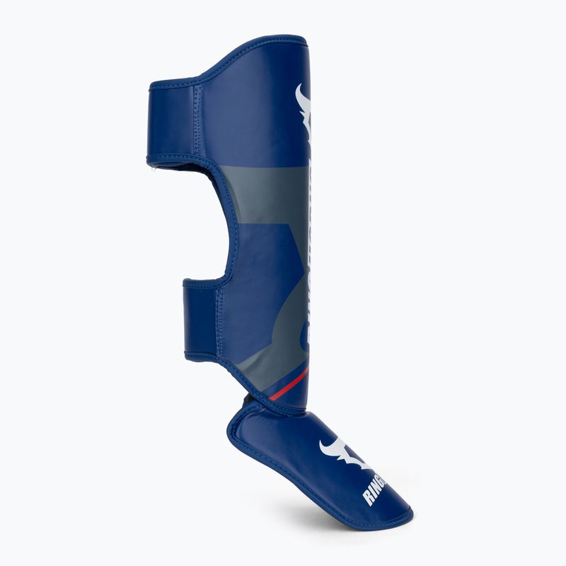 Protecții pentru tibie și picioare Venum Ringhorns Charger Shin navy blue/red 2