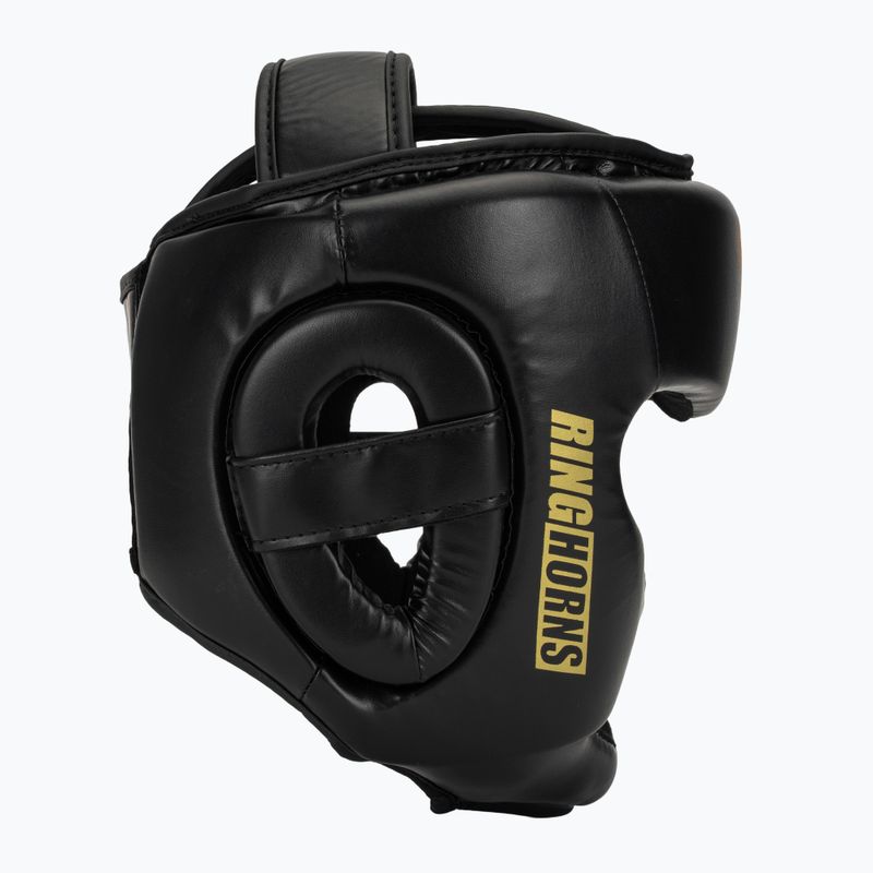 Cască de box Venum Ringhorns Charger Headgear black/gold 2