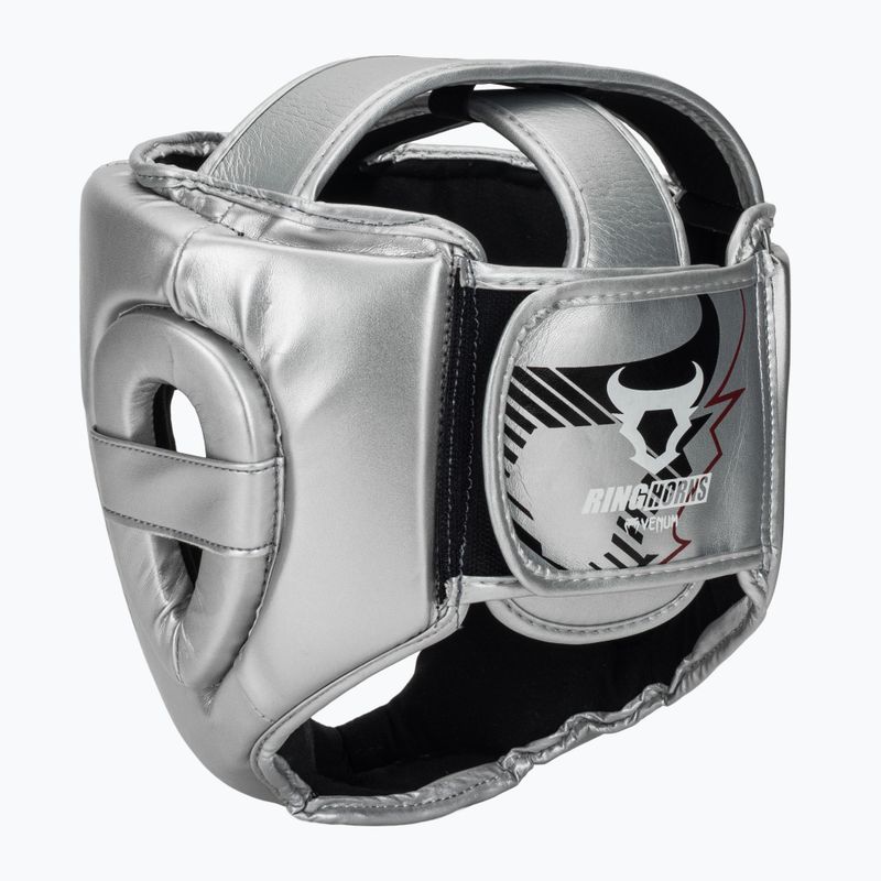 Cască de box Venum Ringhorns Charger Headgear silver/black 3