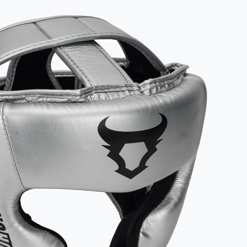 Cască de box Venum Ringhorns Charger Headgear silver/black 4