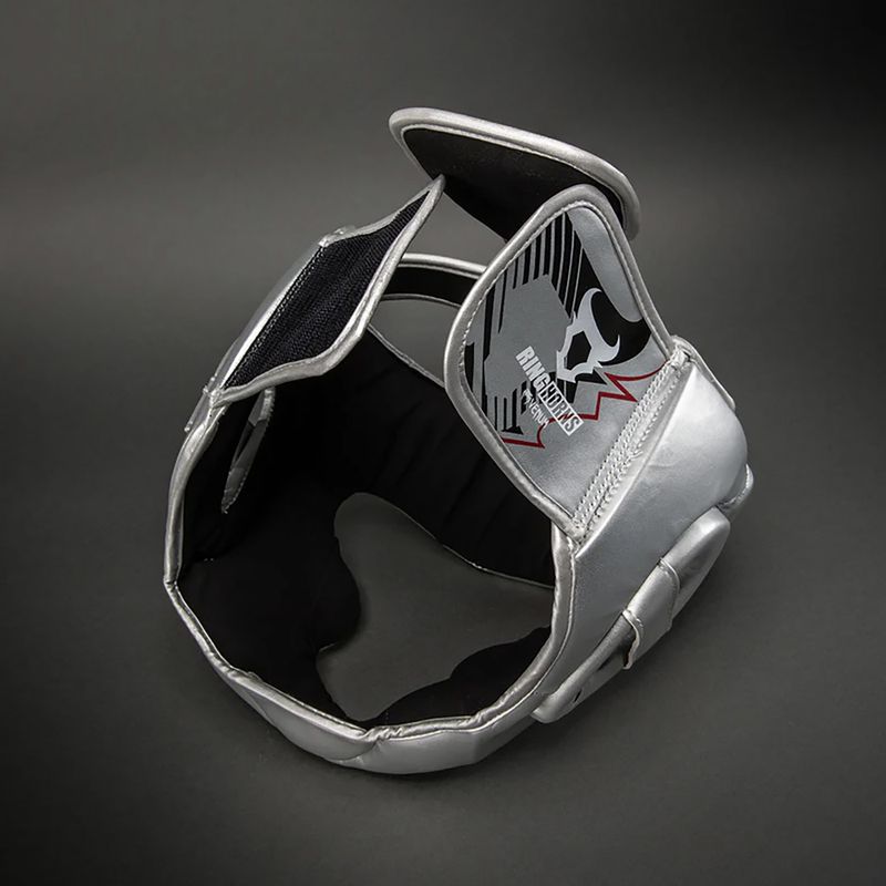 Cască de box Venum Ringhorns Charger Headgear silver/black 4