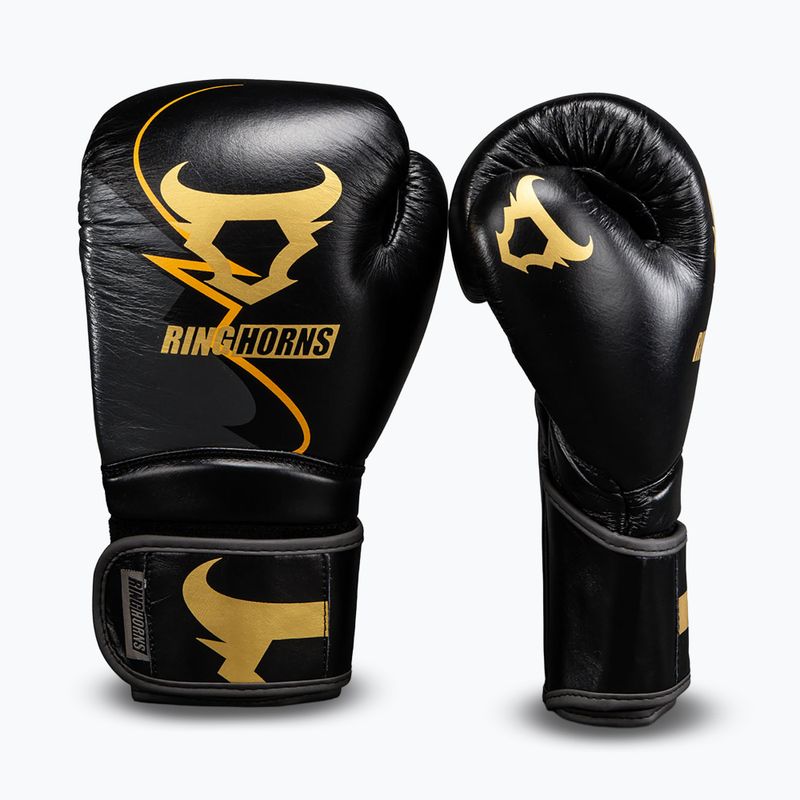 Mănuși de box Venum Ringhorns Charger Boxing black/gold 2