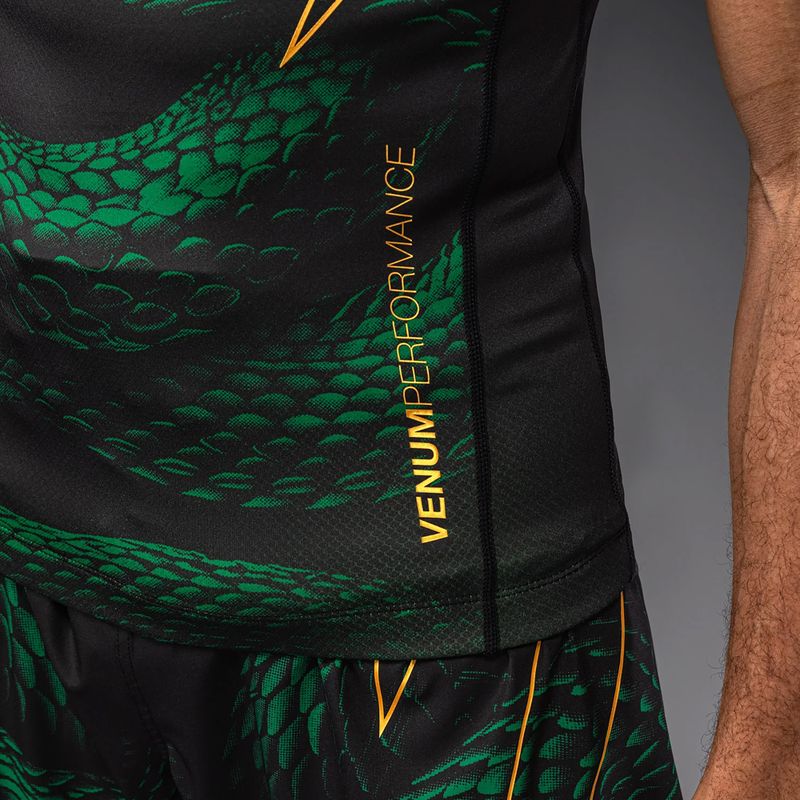 Rashguard pentru bărbați Venum Matupa Short Sleeve black/green/gold 6