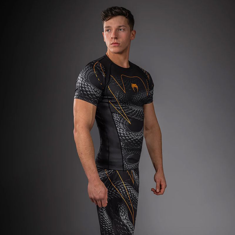 Rashguard pentru bărbați Venum Matupa Short Sleeve black/grey/gold 3
