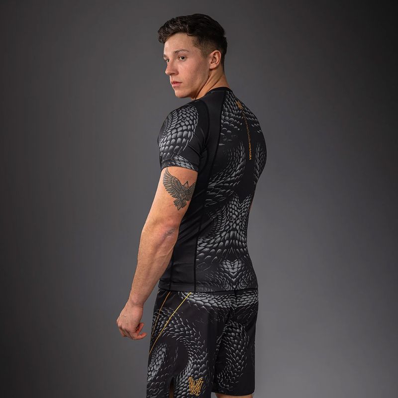 Rashguard pentru bărbați Venum Matupa Short Sleeve black/grey/gold 4