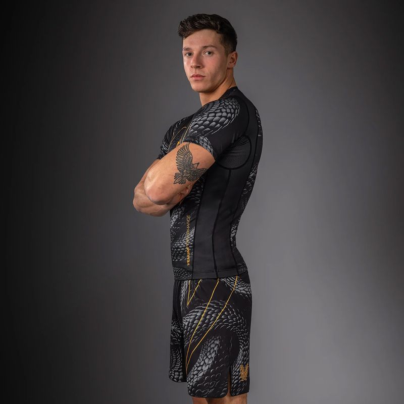 Rashguard pentru bărbați Venum Matupa Short Sleeve black/grey/gold 5