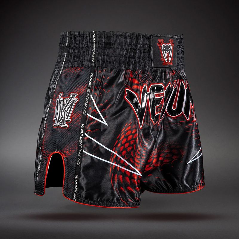 Pantaloni scurți de antrenament pentru bărbați Venum Matupa Muay Thai black/red/silver 3