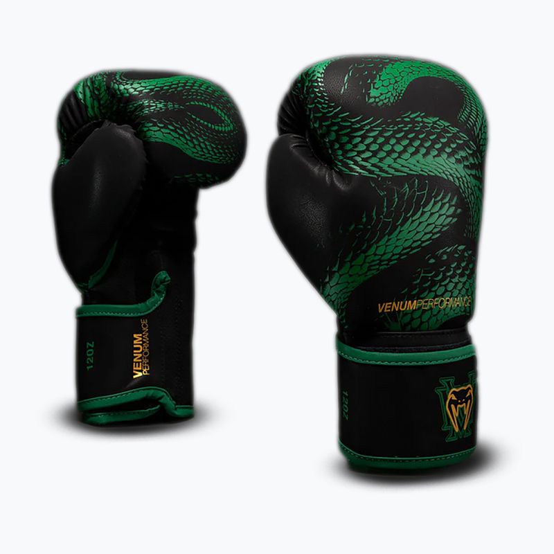 Mănuși de box Venum Matupa Boxing black/green/gold 2