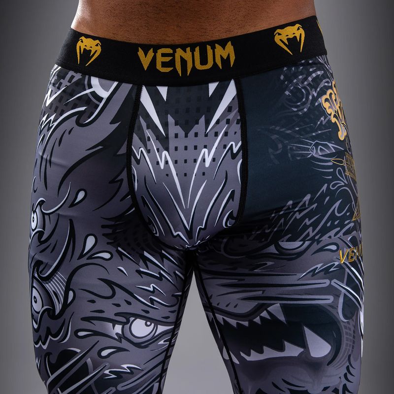 Colanți de antrenament pentru bărbați Venum Wolf Attack Spats black/grey 5
