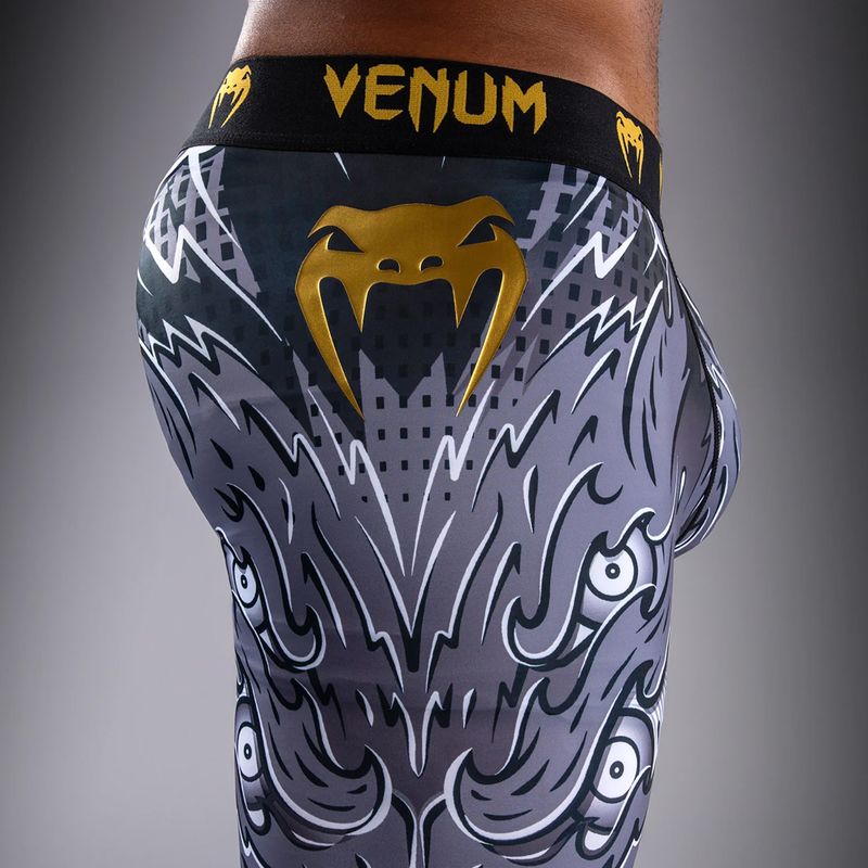 Colanți de antrenament pentru bărbați Venum Wolf Attack Spats black/grey 7