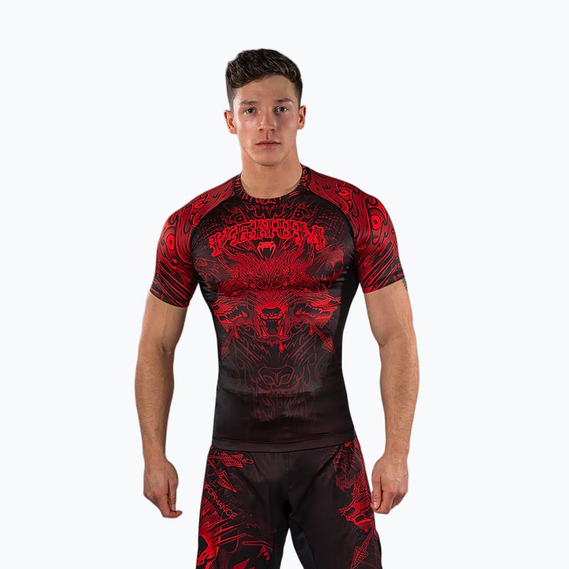 Rashguard pentru bărbați Venum Wolf Atak black/red