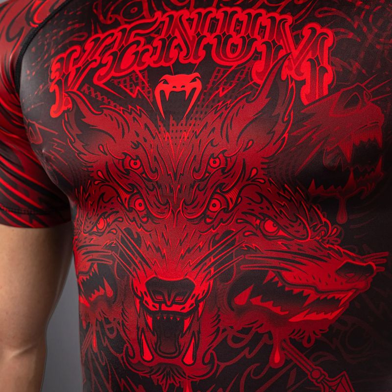 Rashguard pentru bărbați Venum Wolf Atak black/red 5