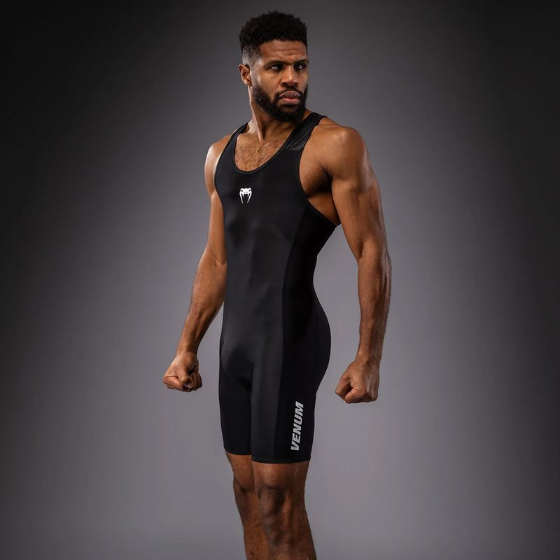 Combinezon pentru bărbați Venum Challenger Wrestling Singlet black 3