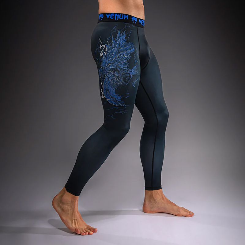 Colanți de antrenament pentru bărbați Venum Thunder Dragon Spats Black/Royal Blue 6