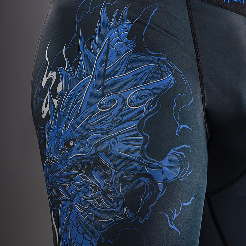 Colanți de antrenament pentru bărbați Venum Thunder Dragon Spats Black/Royal Blue 7
