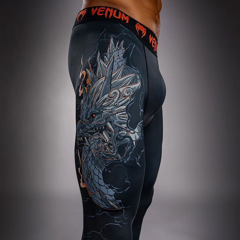Colanți de antrenament pentru bărbați Venum Thunder Dragon Spats Black/Grey/Copper 5