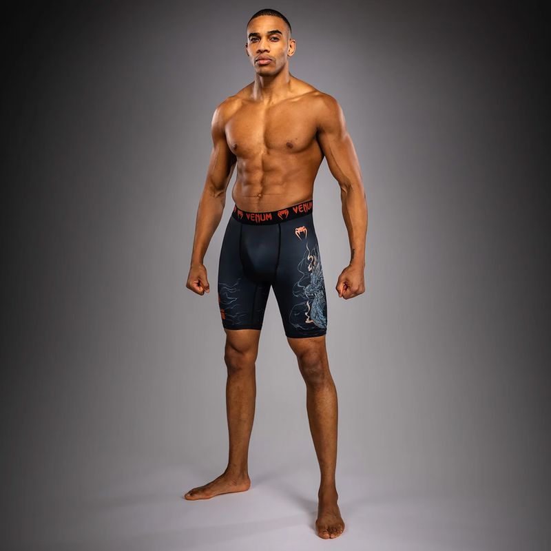 Pantaloni scurți de antrenament pentru bărbați Venum Thunder Dragon Vale Tudo Black/Grey/Copper 2