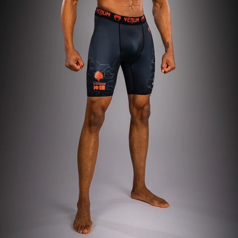 Pantaloni scurți de antrenament pentru bărbați Venum Thunder Dragon Vale Tudo Black/Grey/Copper 5