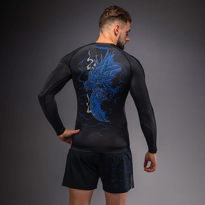 Rashguard cu mânecă lungă pentru bărbați Venum Thunder Dragon black/royal blue 2