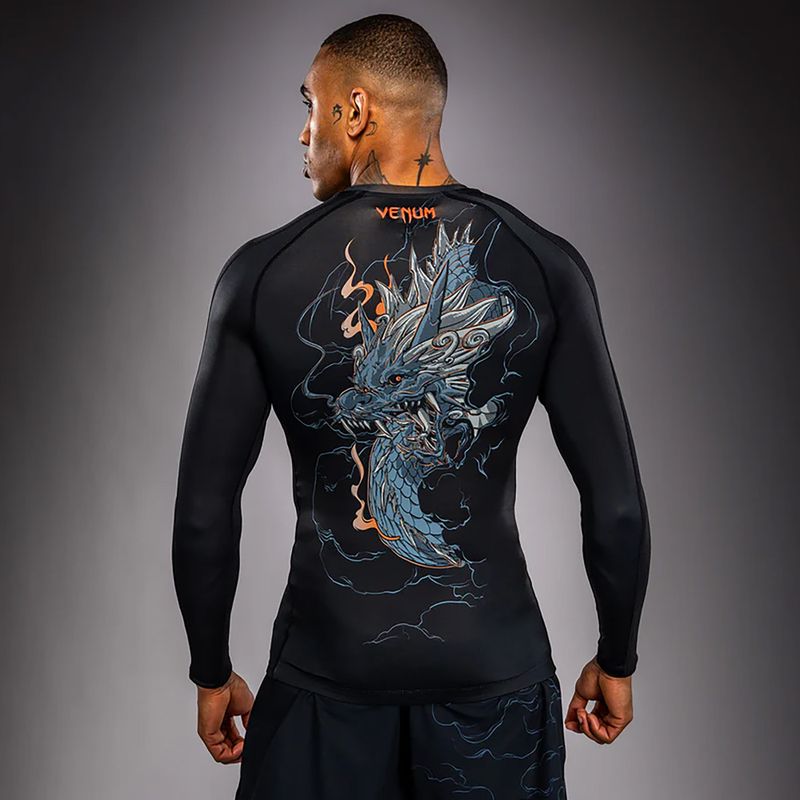 Rashguard cu mânecă lungă pentru bărbați Venum Thunder Dragon black/grey/copper 2