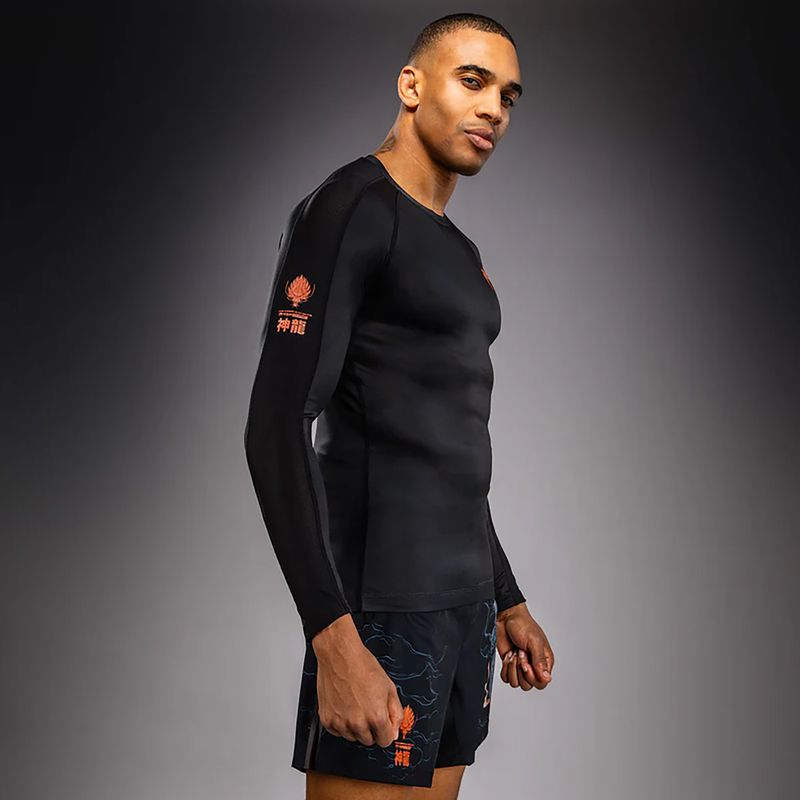 Rashguard cu mânecă lungă pentru bărbați Venum Thunder Dragon black/grey/copper 3