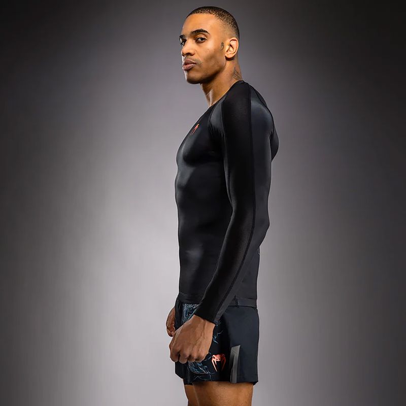 Rashguard cu mânecă lungă pentru bărbați Venum Thunder Dragon black/grey/copper 4